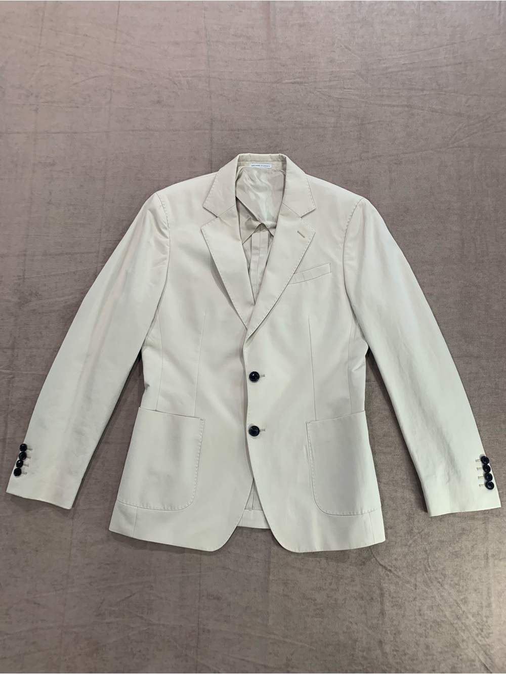 Reiss Lightweight Cotton-Linen Chino Blazer Light Neutral / Beige 38" Chest